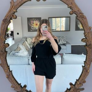 Super cute off the shoulder romper!